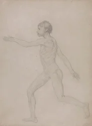 Figure humaine, vue latérale (ébauche préliminaire pour l