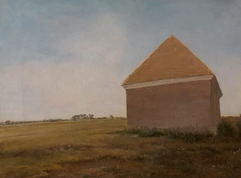 Newmarket Heath, avec la Maison de Frottement des Écuries du Roi à l