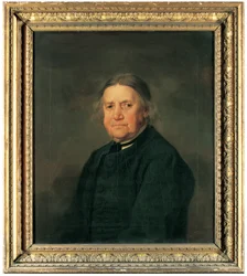 Portrait de Thomas Smith le banquier, mi-longueur, en manteau vert