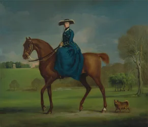 La Comtesse de Coningsby en costume de la chasse de Charlton