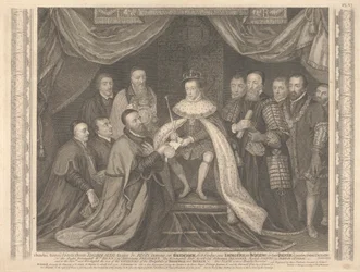 Le roi Édouard VI présentant la charte de Bridewell à Sir George Barnes