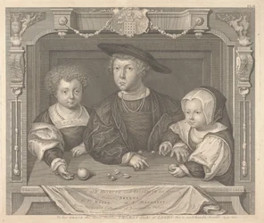 Trois enfants de Henri VII et Élisabeth sa reine, Prince Arthur, Prince Henry et Princesse Margaret