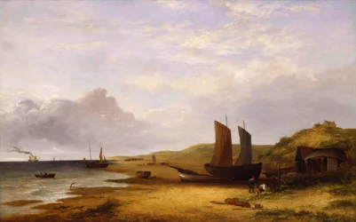 Scène côtière (huile sur toile)