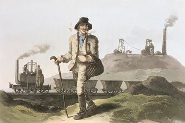 Locomotive Blenkinsop à la mine de Middleton près de Leeds, de 