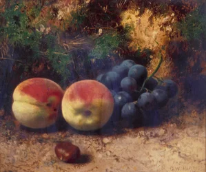 Pêches et raisins, 1864