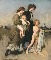 Le groupe de vacances (Les baigneurs)