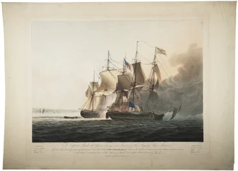 Le navire de Sa Majesté Shannon capturant la frégate américaine Chesapeake, 1813