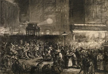 Nuit électorale à Times Square, 1906