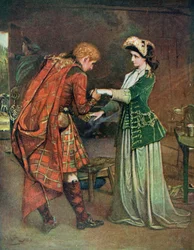 Adieu du Prince Charlie (1720-88) à Flora Macdonald (1722-90) illustration de 