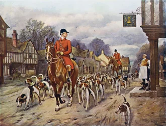 À travers la rue du village