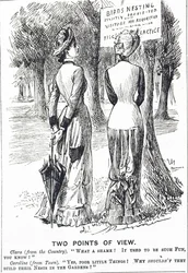 Caricature commentant la loi sur la protection des oiseaux de 1880