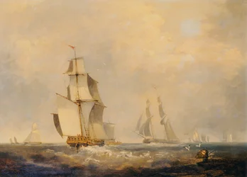 Voies maritimes animées dans la Manche
