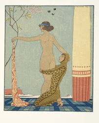 Bilitis, illustration de Les Chansons de Bilitis, par Pierre Louys, pub. 1922