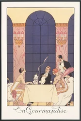Falbalas et Fanfreluches, Almanach pour 1925 : "La gourmandise", par George Barbier, impression