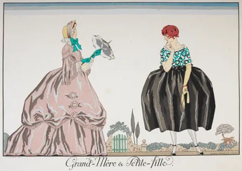 Grand-mère et petite fille. Une femme âgée et une jeune fille
