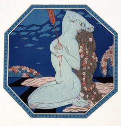Le Deramantnier, illustration de Les Chansons de Bilitis, par Pierre Louys, pub. 1922