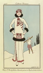 Pour St. Moritz, Planche de "Costumes Parisiens"