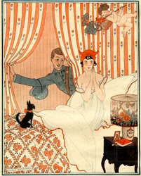Le retour imprévu... Ou le réveil - illustration de la Vie Parisienne