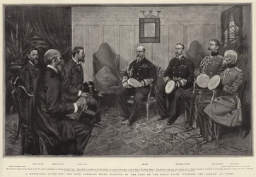 Une rencontre mémorable, les généraux boers reçus par le roi sur le yacht royal Victoria et Albert à Cowes