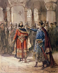 Hugues I Capet (941-996), roi de France et Adalbert de Périgord, de l