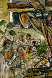 Détail du Christ sur le chemin du Calvaire