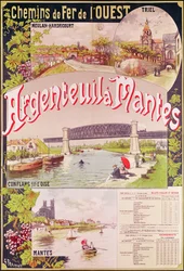 Affiche publicitaire pour la ligne de chemin de fer de l