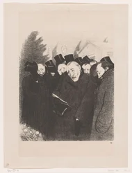 Hommes à un enterrement