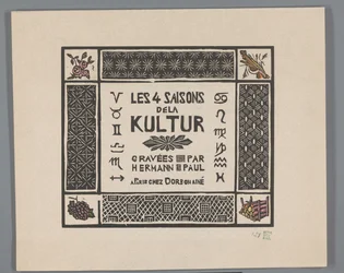 Couverture pour quatre gravures des horreurs de la Première Guerre mondiale