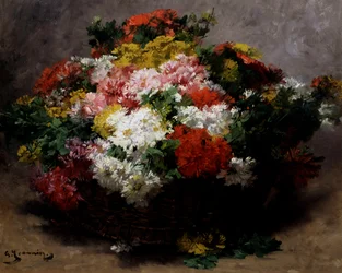 Asters mulicolores. Peinture de Georges Jeannin (1841-1925) Collection privee.