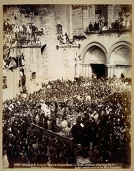 Cérémonie du lavement des pieds, Église du Saint-Sépulcre, Jérusalem