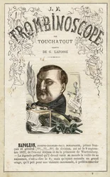 Napoléon Jérôme (Napoléon-Jérôme) Bonaparte . illustration du "Trombinoscope", périodique politique satirique de Léon-Charles Bienvenu, dit Touchatout (1835-1910) monographie N. 8, Paris