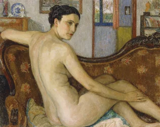 La baigneuse avec son chien