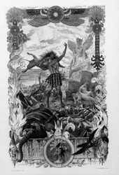 Illustration par Georges Antoine Rochegrosse (1859-1938) pour le roman "Salammbô" de Gustave Flaubert, prenant pour cadre la guerre des mercenaires à l