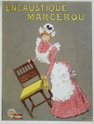 Publicité pour la cire à bois "Encaustic Marcerou"