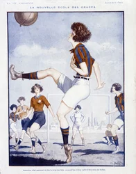 Football féminin - dans "La Vie Parisienne" de février 1922 (impression)
