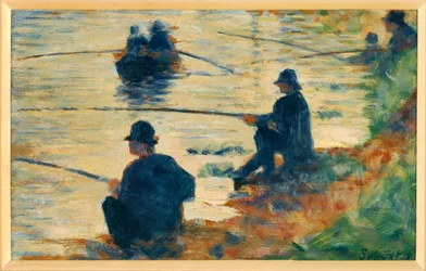 Pêcheurs (huile sur bois)