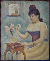 Jeune femme se poudrant, 1889-1890