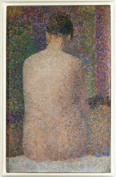 Modèle, vue de dos (huile sur toile)