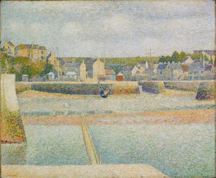 Port-en-Bessin : Le port extérieur (marée basse)