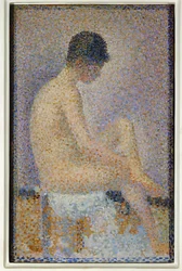 Modèle assis, profil (peinture sur toile)