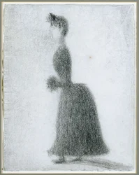 La Promeneuse avec un manchon, vers 1884