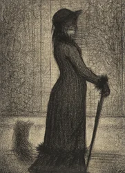Une Élégante, Femme se Promenant