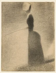 Une femme pêchant