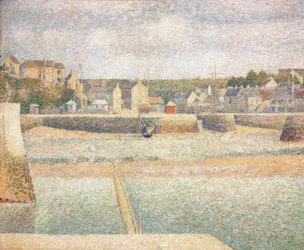 Le port extérieur de Porten-Bessin à marée basse