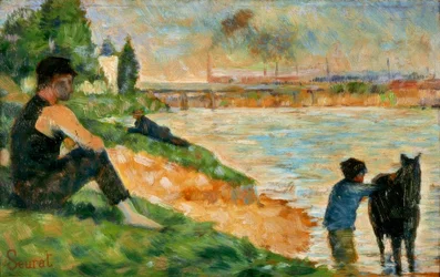 G.Seurat, Étude pour le lieu de baignade