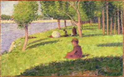 Figures assises, étude pour Un dimanche après-midi à l