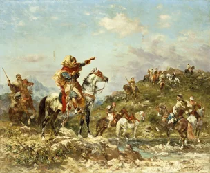 Guerriers arabes à cheval