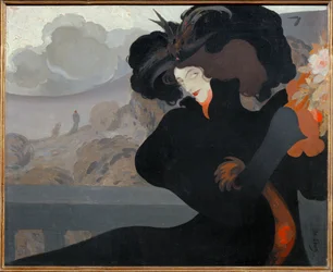 Femme au chapeau noir