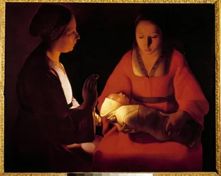 Le Nouveau-Né. Peinture de Georges de La Tour (1593-1652)