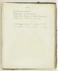 Sans titre [page de texte relative à Broadlands], 1868